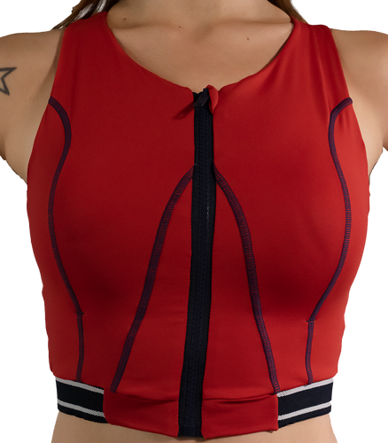 Light Top mit Zipper & Elastic Strap