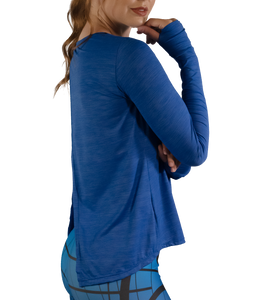 Mezcla de Blusa con Manga Larga con Transpass de nuevo
